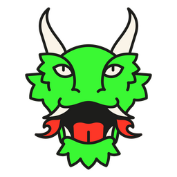 Dragon creature color stroke PNG Design Transparent PNG