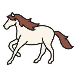 Trazo de color animal caballo Diseño PNG
