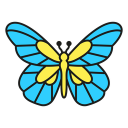 Curso de cor animal borboleta Desenho PNG