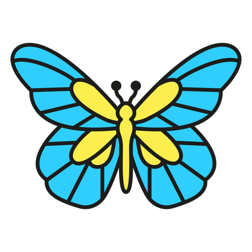 Butterfly animal color stroke PNG Design