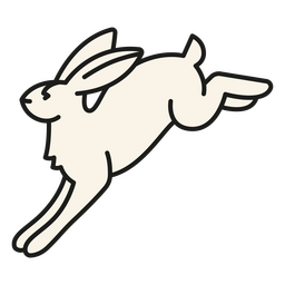 Trazo de color animal conejo Diseño PNG