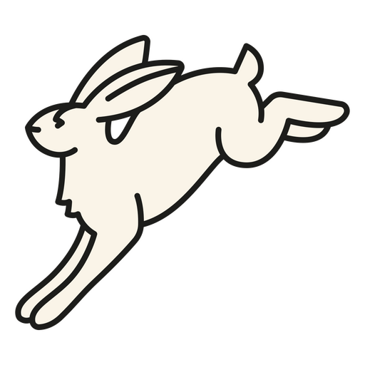 Rabbit animal color stroke PNG Design