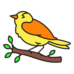 Bird animal color stroke PNG Design Transparent PNG