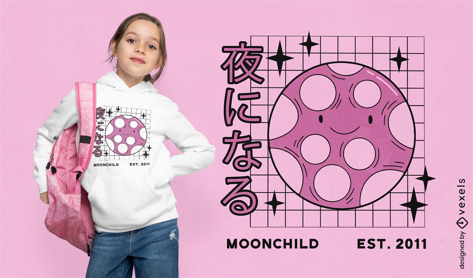 Design de camiseta fofa de Moonchild