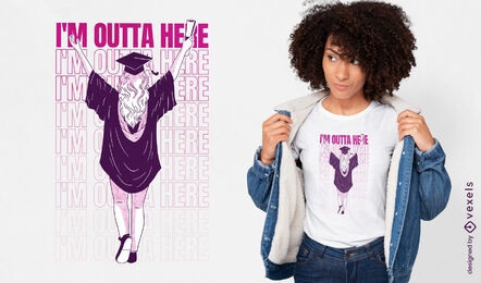 Funny graduation girl t-shirt design