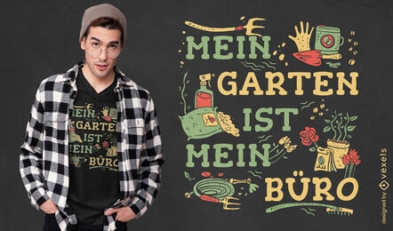 Garden vintage german quote t-shirt design
