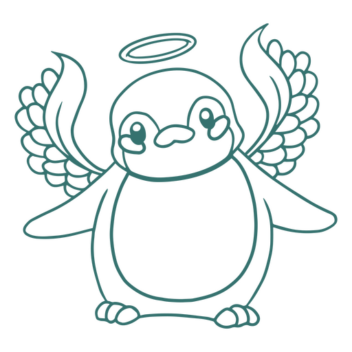 pingüino trazo ángel animales
