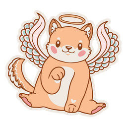 Fox cute angel animals PNG Design Transparent PNG
