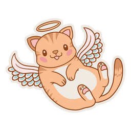 Cat cute angel animals PNG Design Transparent PNG