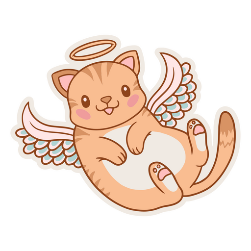 Gato lindo ángel animales Diseño PNG