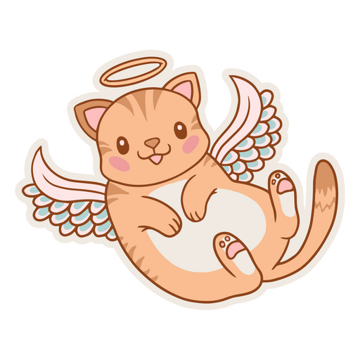 Katze süße Engelstiere PNG-Design