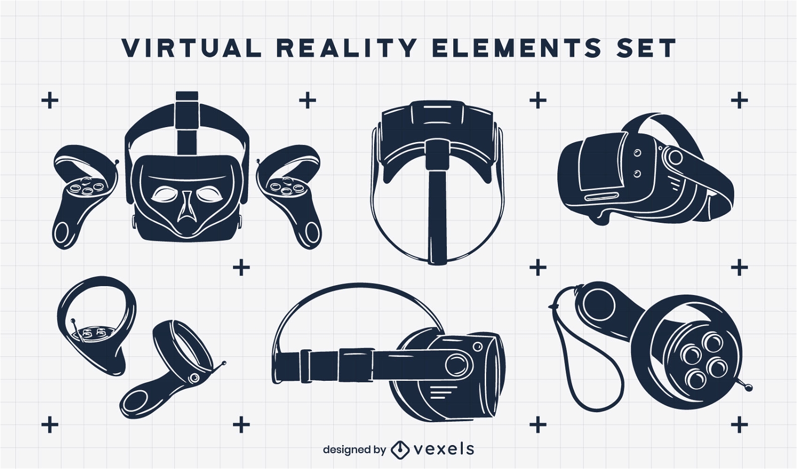 Conjunto de equipamentos de jogos de realidade virtual