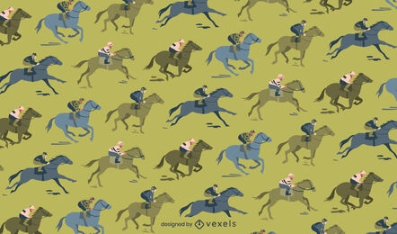 Design de padrão animal de cavalos de corrida