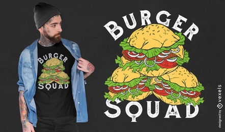 Design de camiseta de comida de pirâmide de hambúrguer