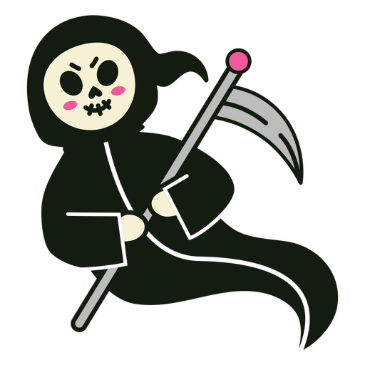 Personaje de criatura linda Grim Reaper Diseño PNG