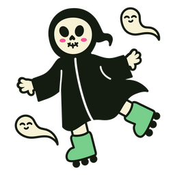 Grim reaper ghosts cute character PNG Design Transparent PNG