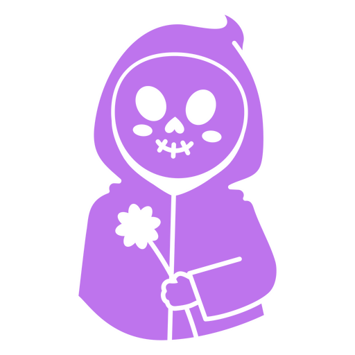 Grim reaper flower character cut out PNG Design