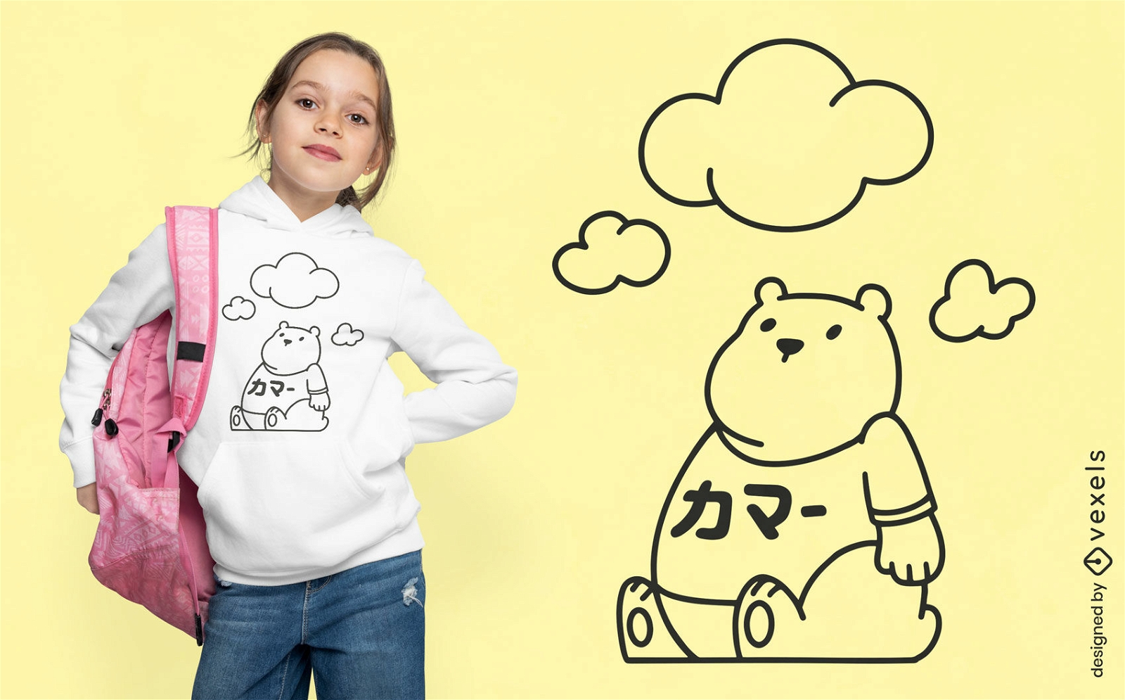 Design de camiseta de urso simples