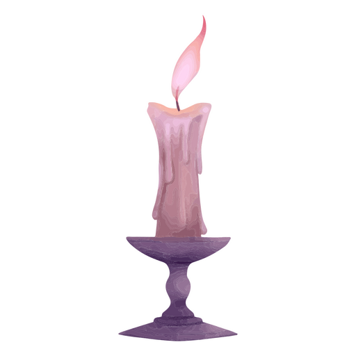 Candelero morado clásico Diseño PNG