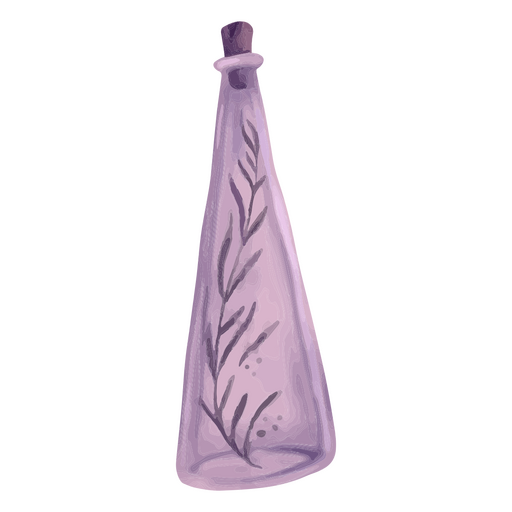 Botella de poción morada Diseño PNG