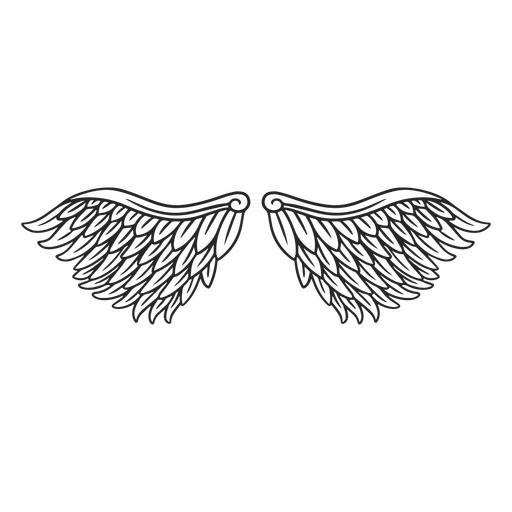 Minimalist angel wings PNG Design
