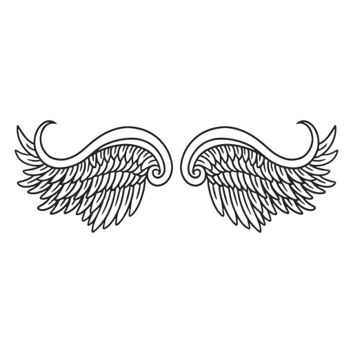 Arched angel wings PNG Design