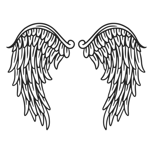 Extended angel wings PNG Design