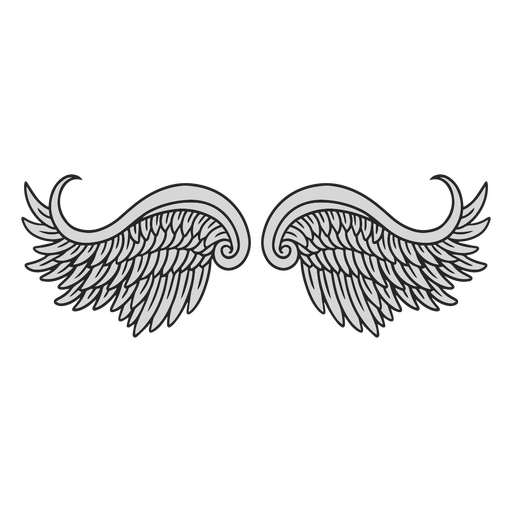 Winding angel wings PNG Design