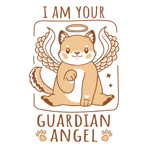 Dibujos animados lindo perro ángel guardián Diseño PNG