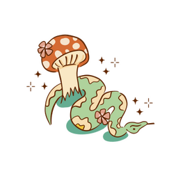 Fairycore cute snake PNG Design Transparent PNG