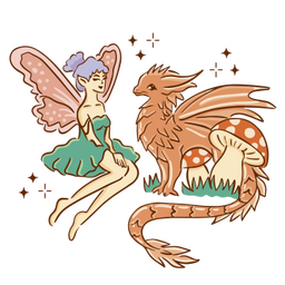 Fairycore cute dragon fairy  Transparent PNG