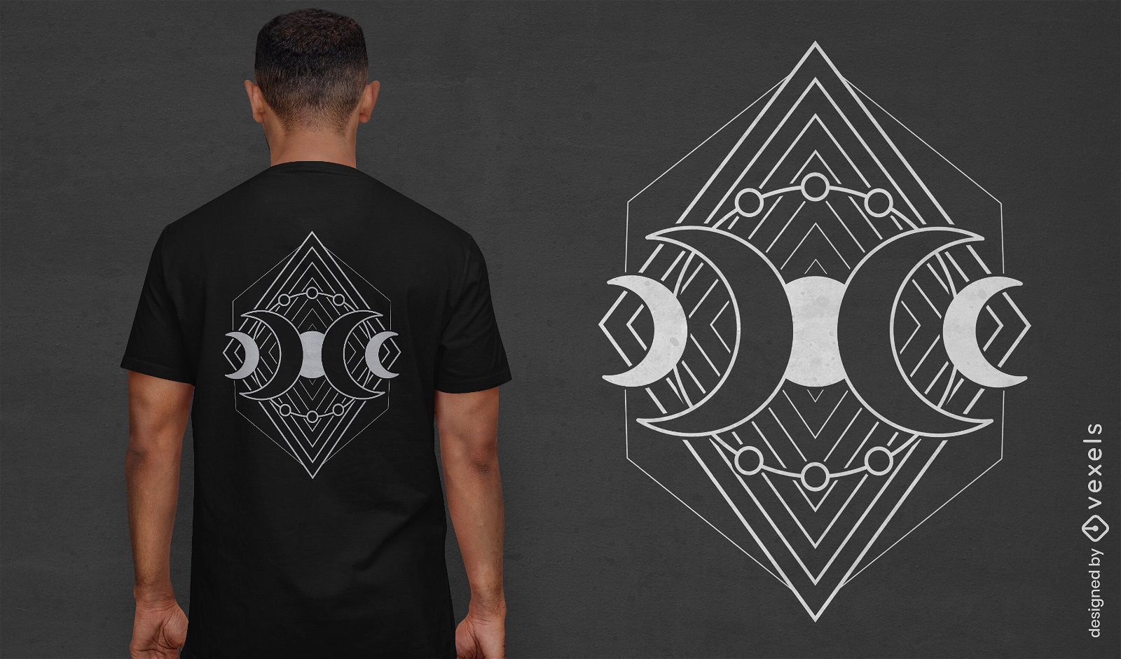 Design de camiseta de astronomia geométrica