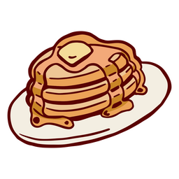 Pfannkuchen mit Butter und Honig PNG-Design