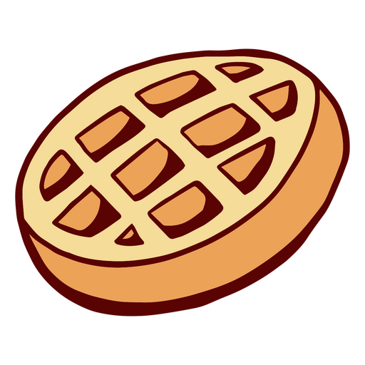 Waffle redondo café da manhã Desenho PNG