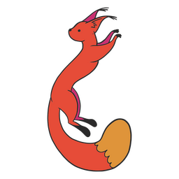 Ardilla voladora curiosa Diseño PNG
