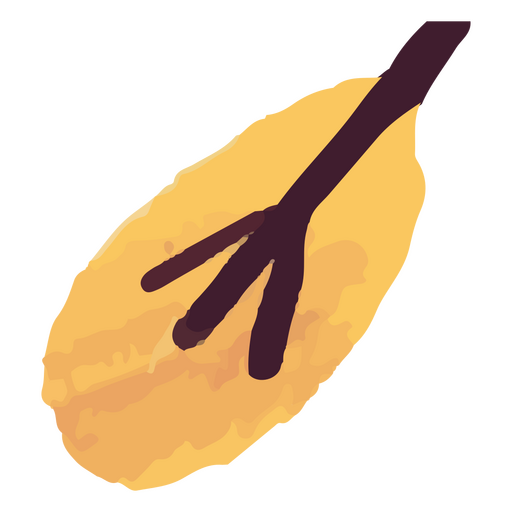 Folha de outono amarela única Desenho PNG