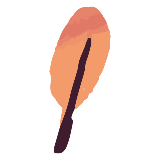 Single orange autumn leaf PNG Design