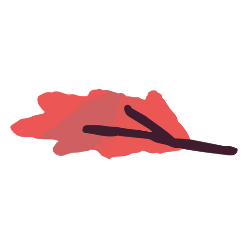 Rotes einzelnes Herbstblatt PNG-Design