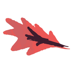 Folha de outono isolada vermelha Desenho PNG