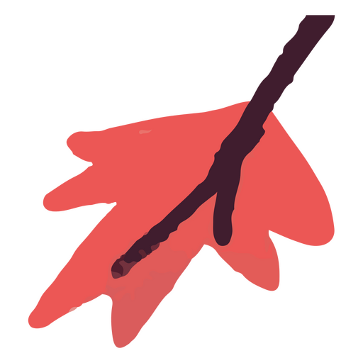 Rotes Blatt im Herbst PNG-Design
