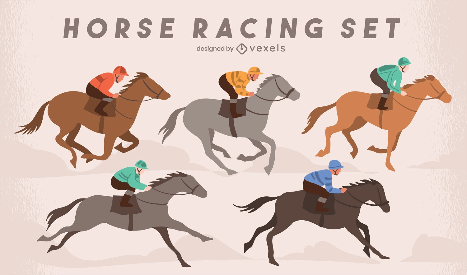 cenografia de corrida de cavalos