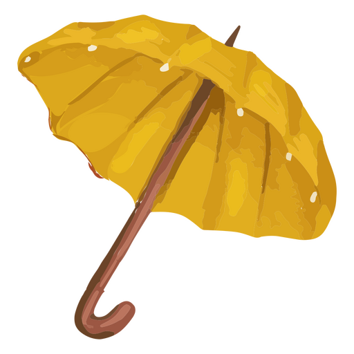 Gelber Regenschirm für den Herbst PNG-Design