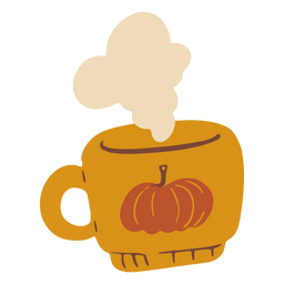 Hot pumpkin spice drink PNG Design