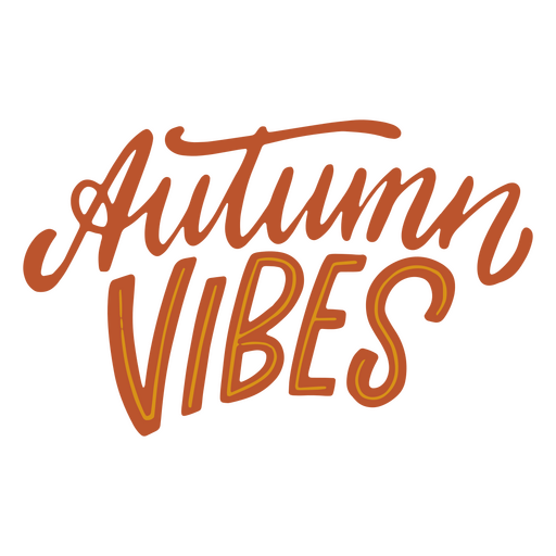 Autumn vibes quote PNG Design