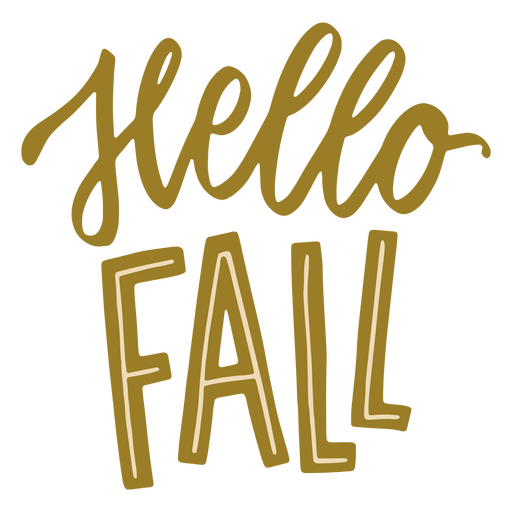 Hello fall quote PNG Design