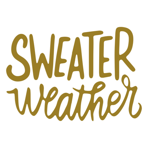 Pullover-Wetter-Zitat-Schriftzug für den Herbst PNG-Design