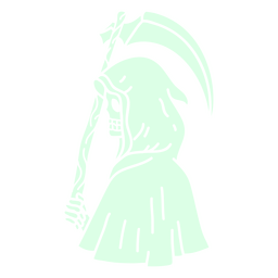 Grim reaper segurando uma assustadora foice da morte Desenho PNG