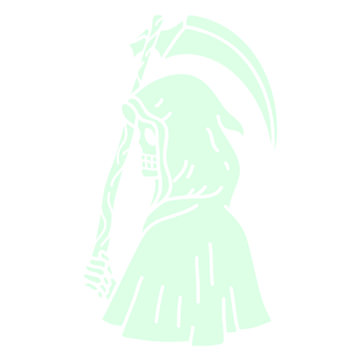 Grim reaper segurando uma assustadora foice da morte Desenho PNG