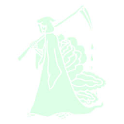 Grim reaper sosteniendo una maldita hoz de muerte Diseño PNG