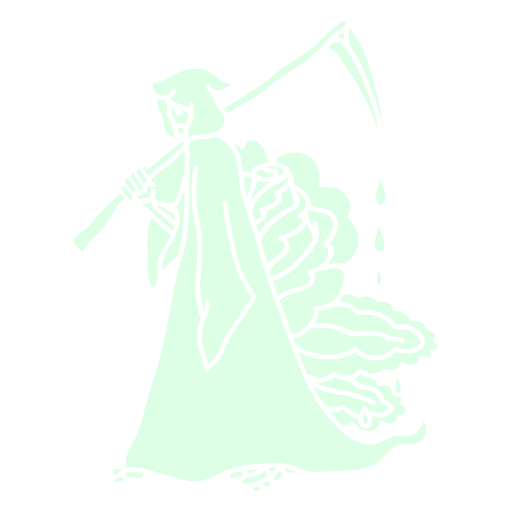 Grim reaper holding a bloody death sickle PNG Design